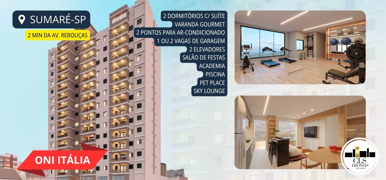 Banner apartamento Sumaré SP Oni Itália